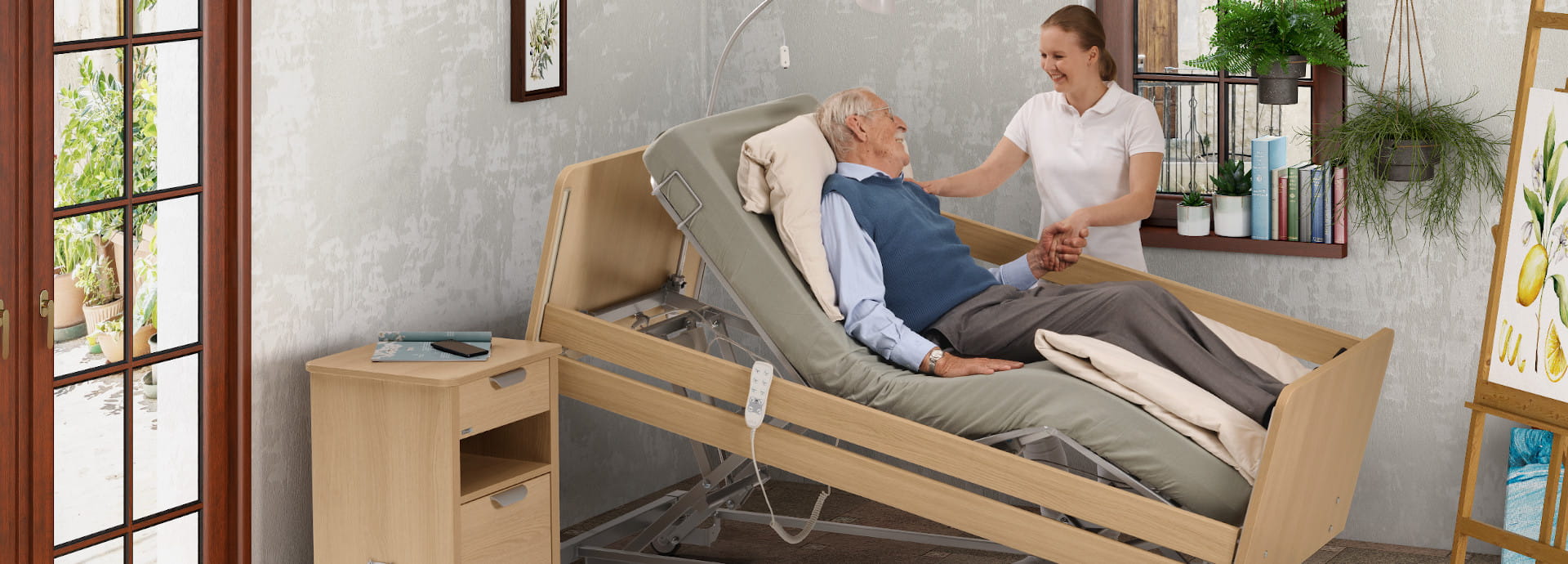 movita sc - Le lit de soins bas comme base pour tous les besoins